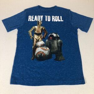 Star Wars‎ T-Shirt Boys Small Officially Licensed C3PO R2D2 BB-8 Nerdcore Skater